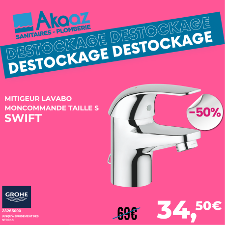 Mitigeur lavabo Swift taille S 1/2", Chrome