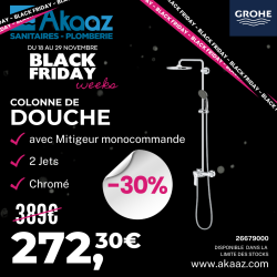 Colonne de douche avec mitigeur monocommande "Vitalio Start System 250", Chrome