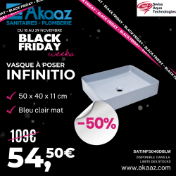 Swiss Aqua Technologies Infinitio Vasque à poser 50x39 cm, sans trop-plein, Marron mat (SATINF5039LBRM)