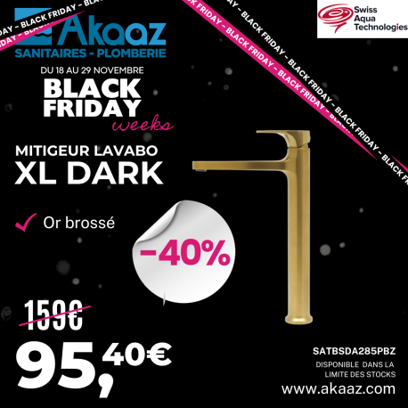 Mitigeur XL vasque à poser "Dark" , Or Brossé