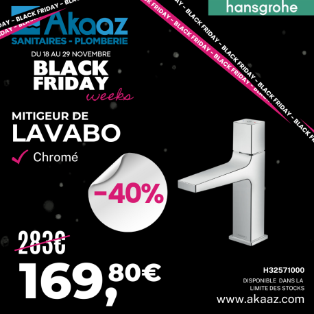 Mitigeur de lavabo Metropol Select 110, Chrome