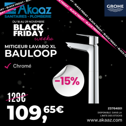 Bauloop mitigeur monocommande lavabo taille XL, Chrome (23764001)