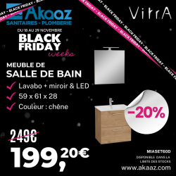 MEUBLE SDB AVEC MIROIR, LAVABO ET LED 59x61x39,5 ANTHRACITE
