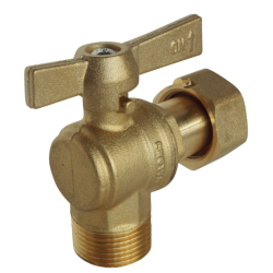 Raccord laiton - vanne équerre jonction avant/après compteur ø25 écrou libre 3/4" M3/4" (PE)