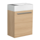 Meuble lave-main & lavabo Verona 46x26cm, Bois Foncé