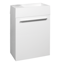 Meuble lave-main & lavabo Verona 46x26cm, Bois Foncé