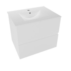 Meuble lave-main & lavabo Verona 46x26cm, Bois Foncé