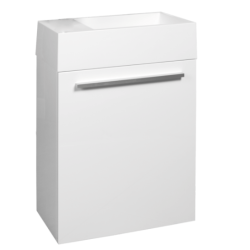 Meuble lave-main & lavabo Verona 46x26cm, Bois Foncé