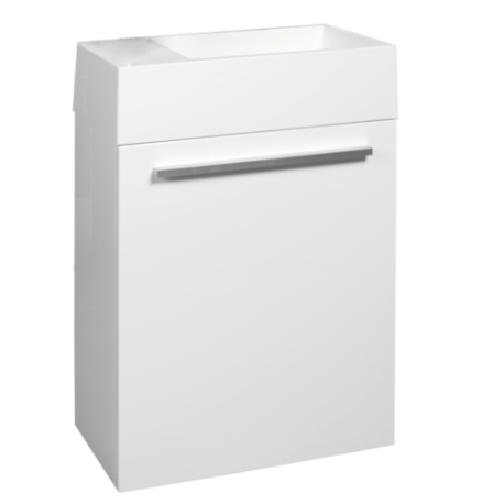 Meuble lave-main & lavabo Verona 46x26cm, Bois Foncé