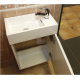 Meuble lave-main & lavabo Verona 46x26cm, Bois Foncé