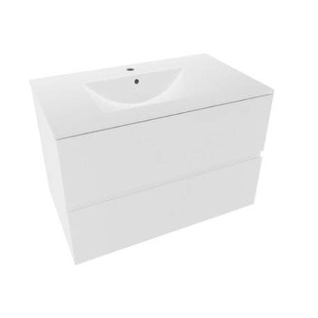 Meuble & lavabo Verona 80x50x45,5cm, Blanc Mat