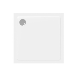 Receveur Project 120x80cm en marbre coulé, Blanc