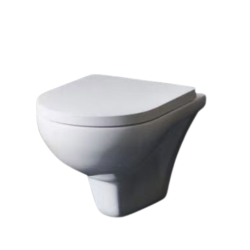 WC à poser Waba - sans bride, double chasse & abattant UF (CT8132)