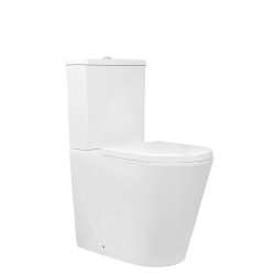 WC à poser Waba - sans bride, double chasse & abattant UF (CT8132)