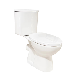 WC à poser Waba - sans bride, double chasse & abattant UF (CT8132)