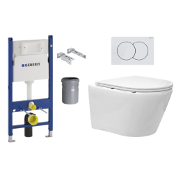 Pack WC : Bâti UP100 + WC Sarx + PLAQUE + fixations + manchon