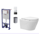 Pack WC : Bâti SATAMS + WC Project blanc + fixations + plaque
