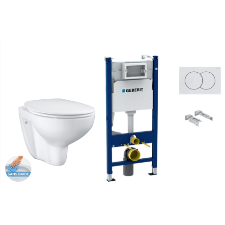 Pack WC : Duofix UP100 + cuvette blanche 39899000 + plaque de commande