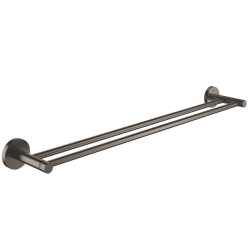 Double barre porte serviette, Hard Graphite Brossé