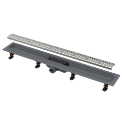 Caniveau de douche avec rebord pour grilles perforées 55cm