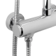 Colonne de douche avec mitigeur mécanique + Douche de tête ronde 200mm + Douchette 3 jets, Chrome