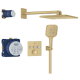 Douche encastrée thermostatique Grotherm Rainshower SmartActive 310 Cube, Cool Sunrise Brossé