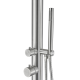 Douche extérieure Premium eau chaude/froide compatible tuyau d'arrosage & douchette stick, Inox 316L brossé