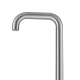 Douche extérieure eau chaude/froide compatible tuyau d'arrosage & rince-pieds, Inox 316L brossé (douche de tête ø250mm)