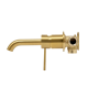 Mitigeur lavabo encastré à levier avec corps d'encastrement Aurum, Or Brossé