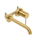 Mitigeur lavabo encastré à levier avec corps d'encastrement Aurum, Or Brossé