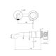 Mitigeur lavabo encastré à levier avec corps d'encastrement Aurum, Or Brossé