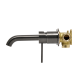 Mitigeur lavabo encastré à levier avec corps d'encastrement Aurum, Gun Métal Brossé