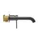 Mitigeur lavabo encastré à levier avec corps d'encastrement Aurum, Gun Métal Brossé