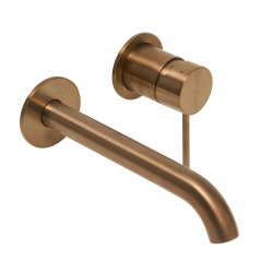 Mitigeur lavabo encastré à levier avec corps d'encastrement Aurum, Gun Métal Brossé