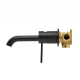 Mitigeur lavabo encastré à levier avec corps d'encastrement Aurum, Or Brossé