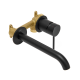 Mitigeur lavabo encastré à levier avec corps d'encastrement Aurum, Or Brossé
