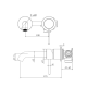 Mitigeur lavabo encastré à levier avec corps d'encastrement Aurum, Or Brossé