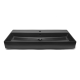 Vasque à poser double Infinitio 100x46,5cm avec trou pour robinetterie, Noir Mat