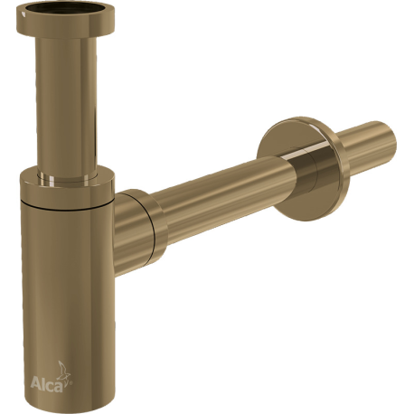Siphon de lavabo design DN32, Or Brossé