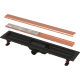 Caniveau de douche avec rebord pour grille double face, Or Rouge Brossée