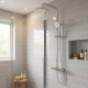 Colonne de douche thermostatique douche de tête ø23,5cm, Chrome
