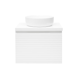 Meuble & vasque Savona 60cm, Blanc Brillant