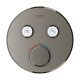 Mitigeur bain/douche encastré Grohtherm SmartControl Thermostatique 2 sorties, Hard Graphite Brossé
