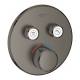 Mitigeur bain/douche encastré Grohtherm SmartControl Thermostatique 2 sorties, Hard Graphite Brossé