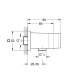 Coude de raccordement 1/2" Euphoria Cube, Chrome