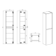 Colonne armoire Verona 40x170x30cm, Blanc Mat