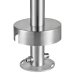 Douche extérieure eau chaude/froide compatible tuyau d'arrosage & rince-pieds, Inox 316L brossé (douche de tête ø250mm)