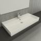 Vasque à poser Infinitio 100x46,5cm avec trou pour robinetterie, Blanc Brillant
