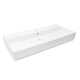 Vasque à poser Infinitio 100x46,5cm avec trou pour robinetterie, Blanc Brillant