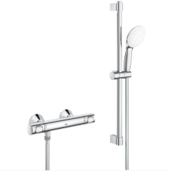 Ensemble de douche complet thermostatique Grotherm 500, Chrome